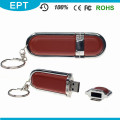 Movimentação personalizada da pena do USB do couro do logotipo para o presente (EB073)